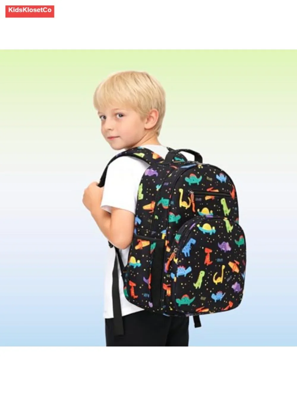 Kids Backpack for Boys Ages 4-8, Water-Resistant Polyester School Daypack with